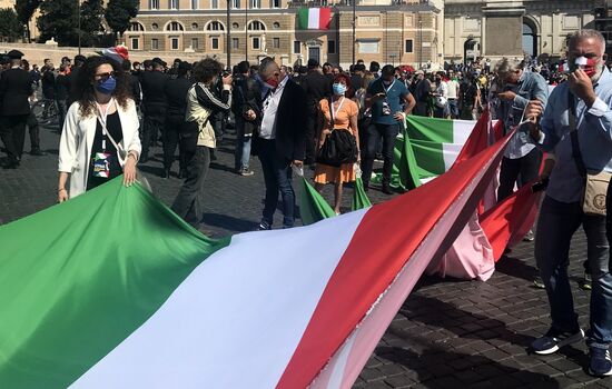 Акция оппозиции в Риме