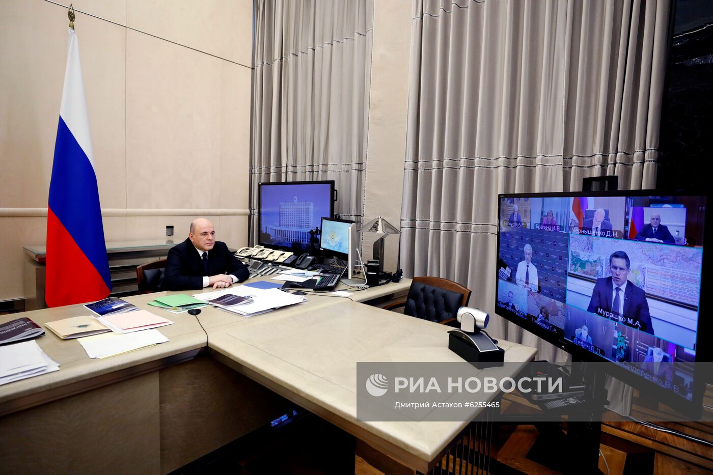 Премьер-министр РФ М. Мишустин провел заседание Координационного совета по борьбе с коронавирусной инфекцией