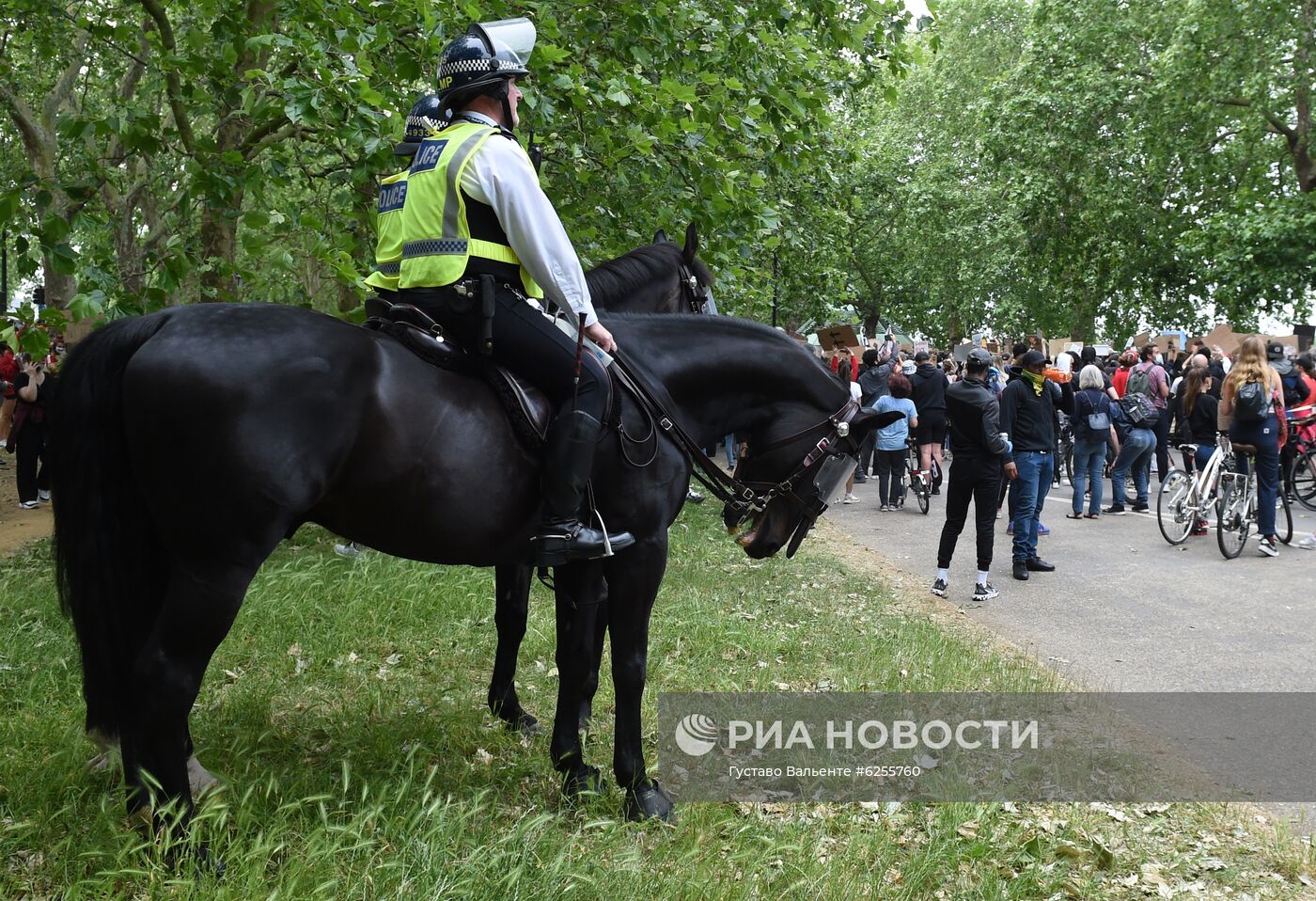 Акция в Лондоне в поддержку протестующих США