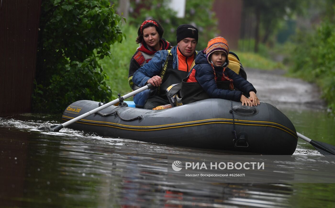 Подтопление дачного поселка в Подмосковье 