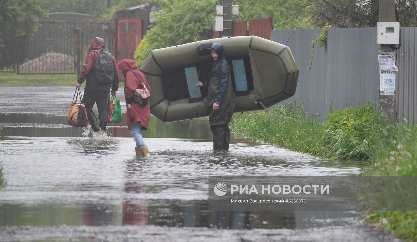 Подтопление дачного поселка в Подмосковье 