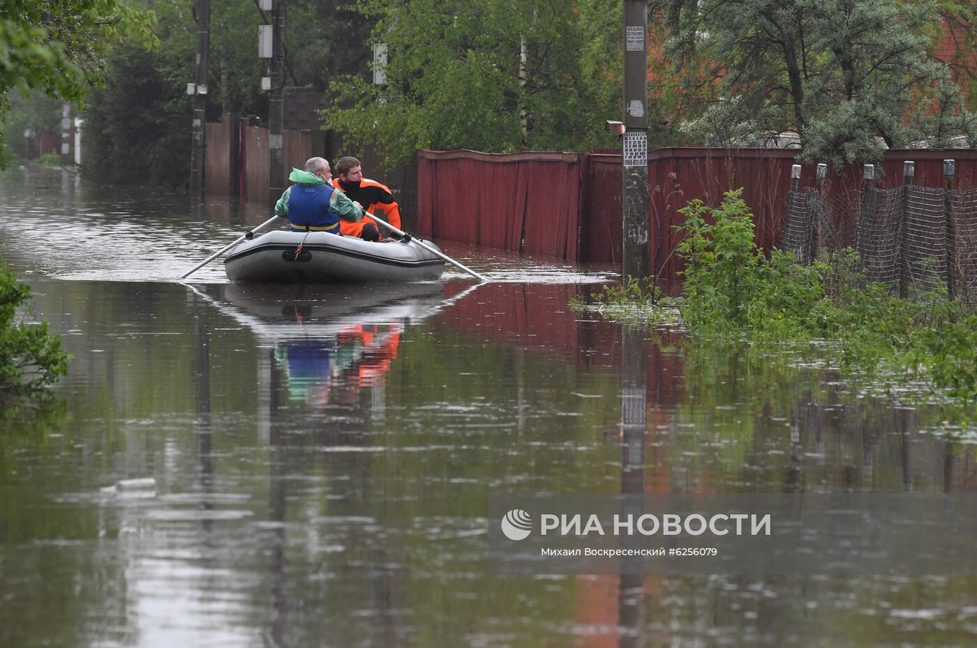 Подтопление дачного поселка в Подмосковье 