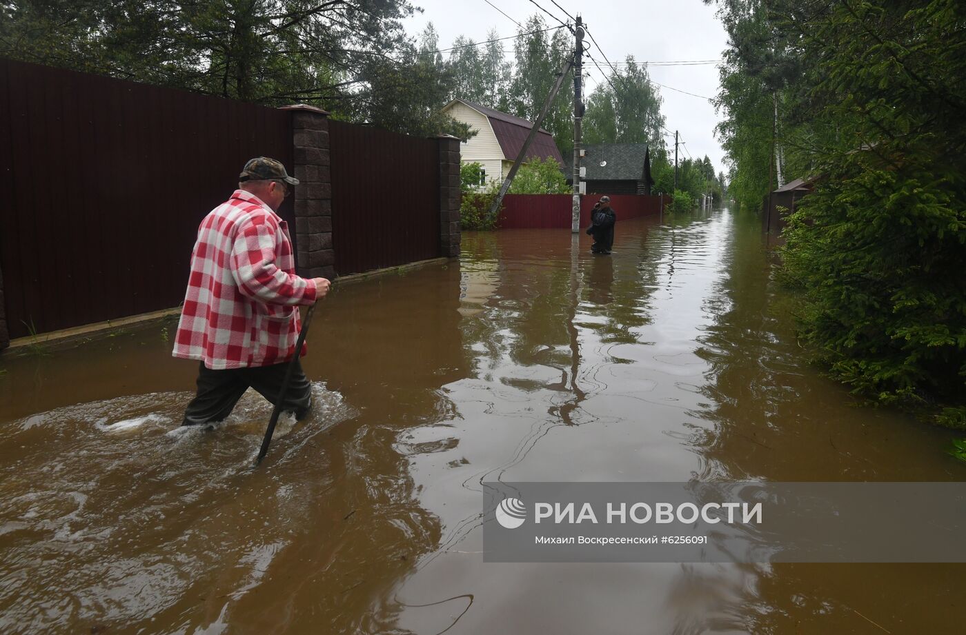 Подтопление дачного поселка в Подмосковье 