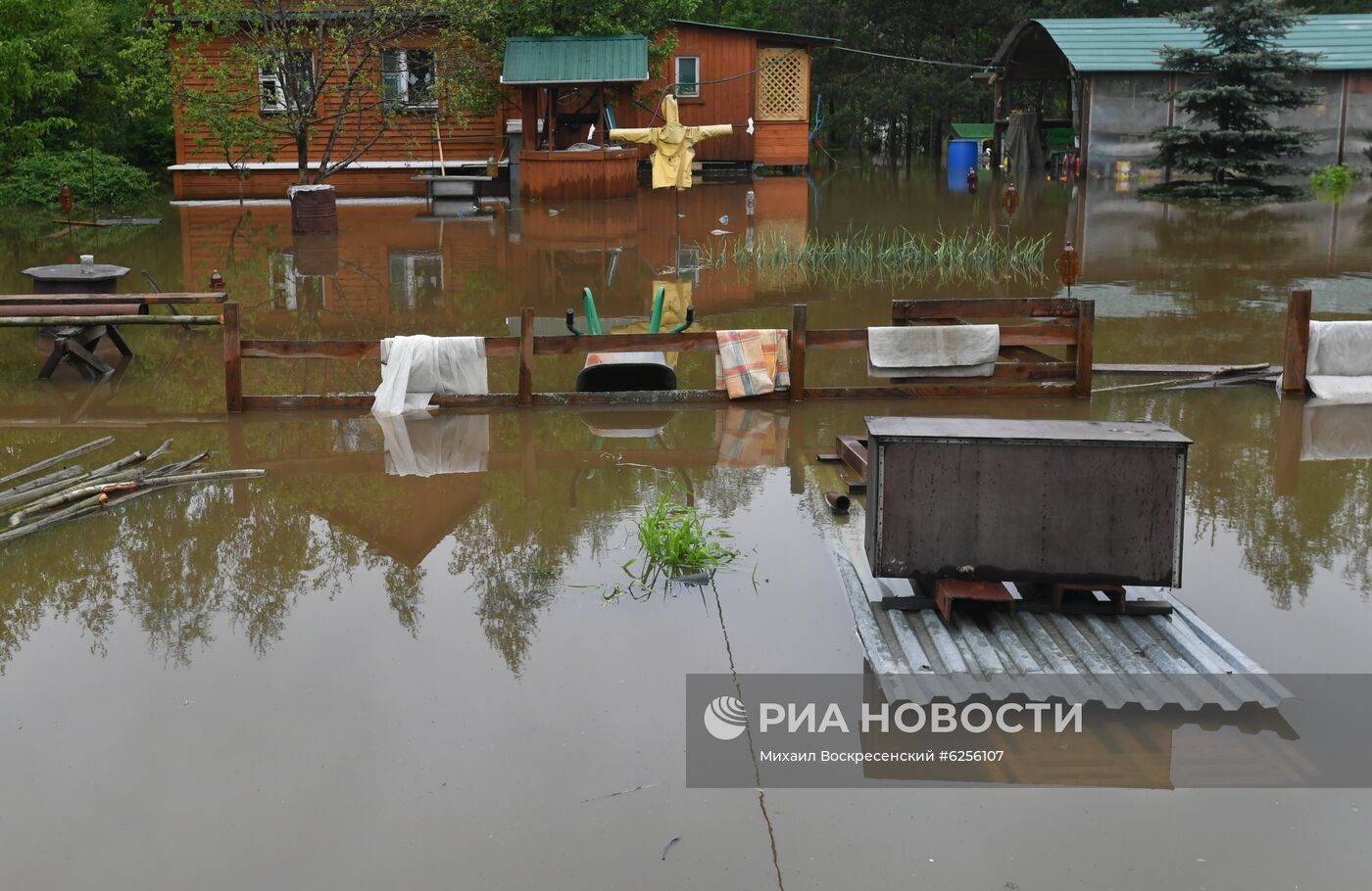 Подтопление дачного поселка в Подмосковье 