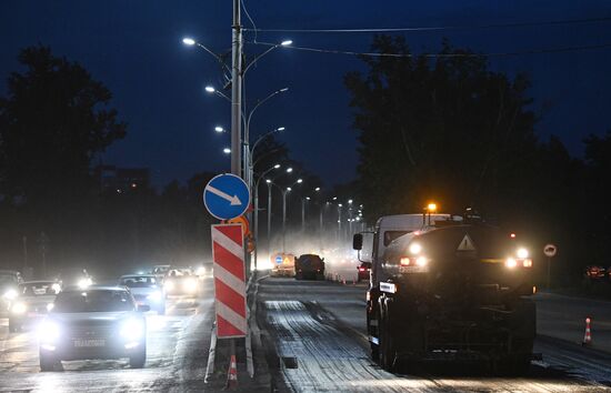 Ремонт дороги в Новосибирске