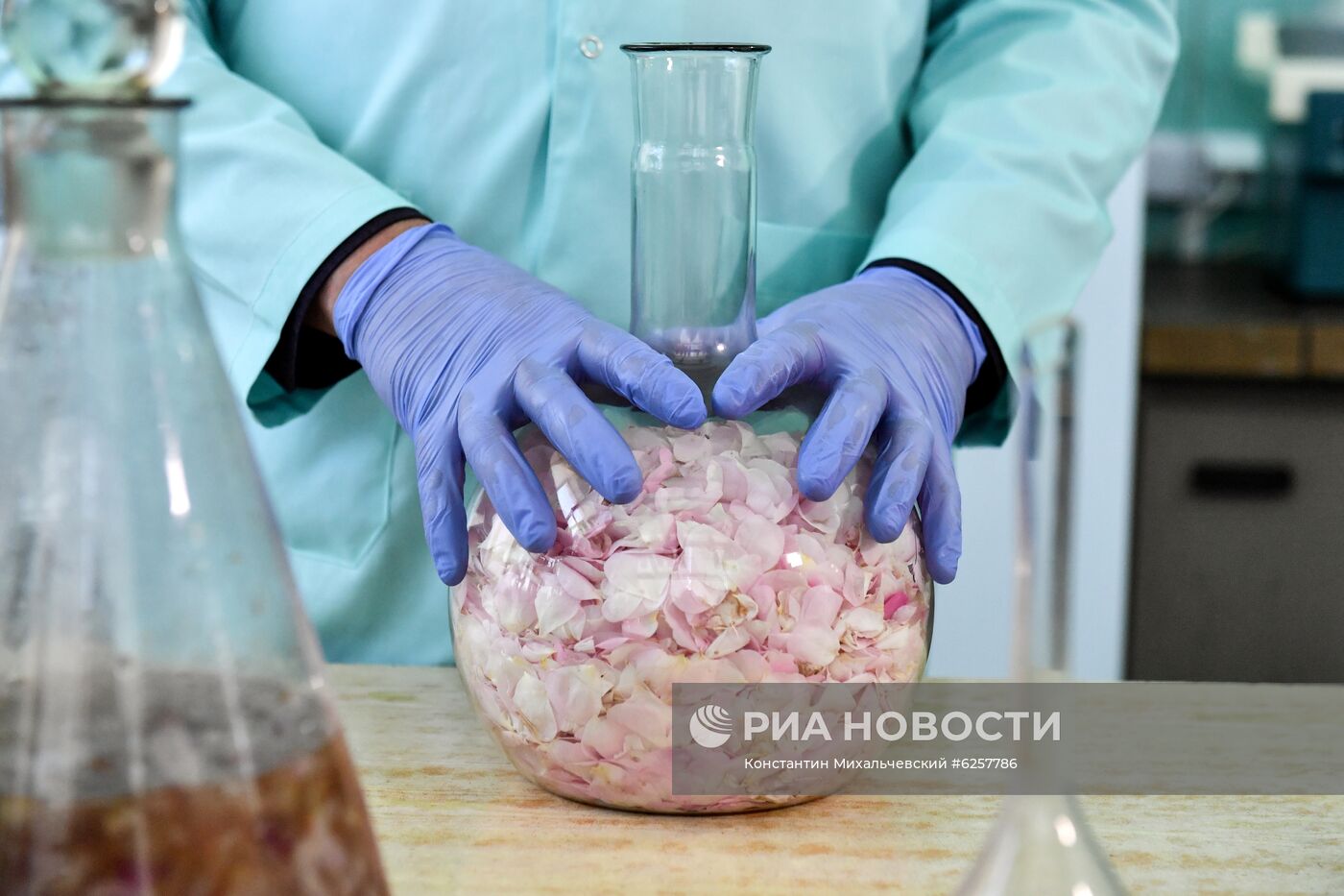 Лаборатория комбината "Крымская роза"