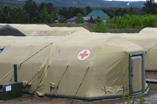 Военные развернули госпиталь для больных COVID-19 в Чите