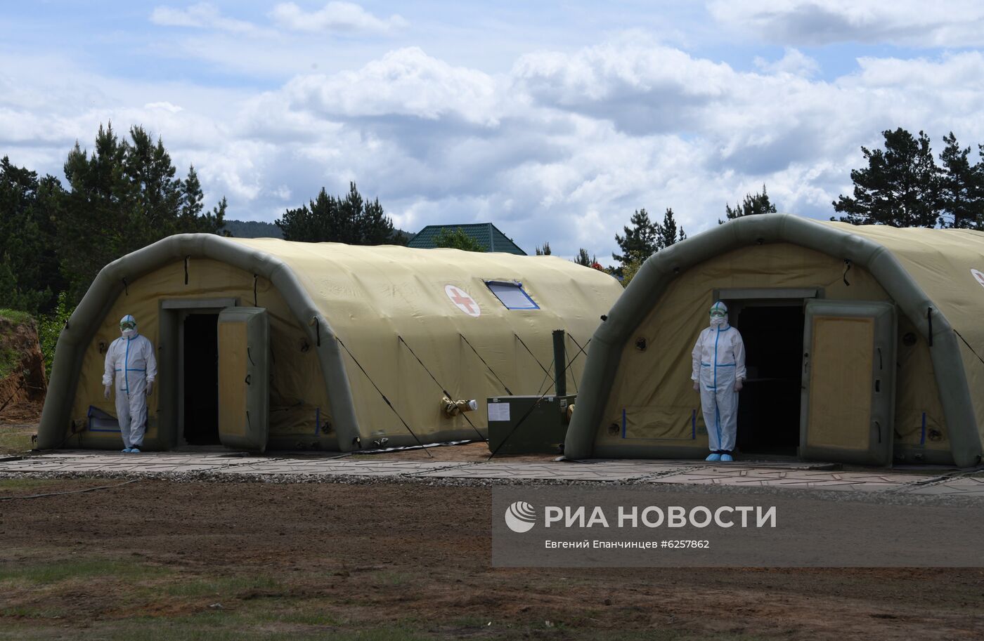 Военные развернули госпиталь для больных COVID-19 в Чите