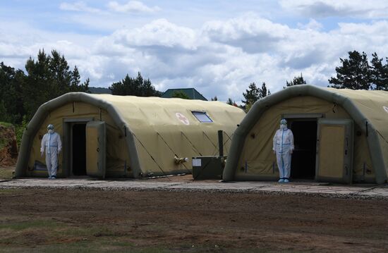 Военные развернули госпиталь для больных COVID-19 в Чите