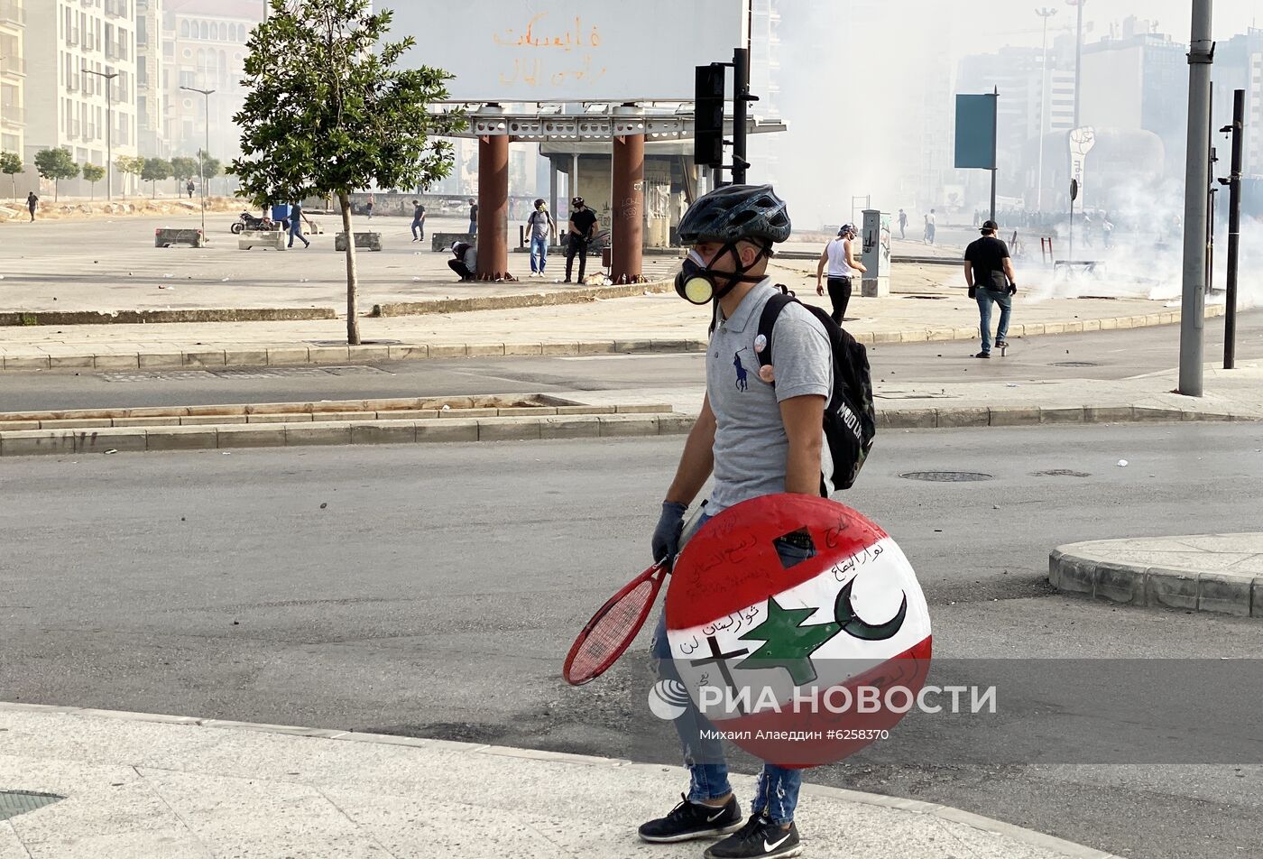 Акция протеста в Бейруте 