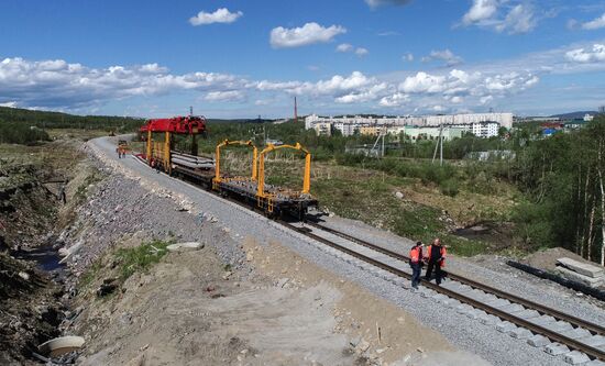 Строительство железной дороги в обход рухнувшего моста в Мурманской области