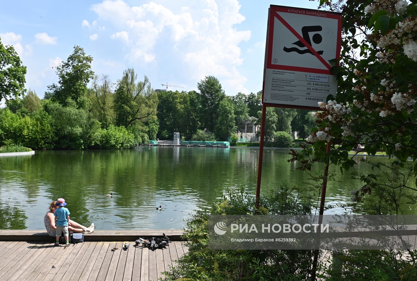 Теплая погода в Москве