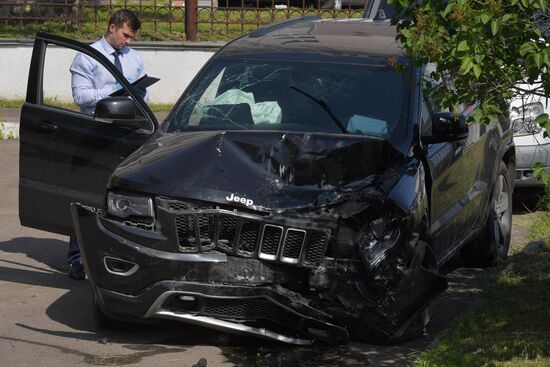 Актёр М. Ефремов доставлен на допрос в полицию