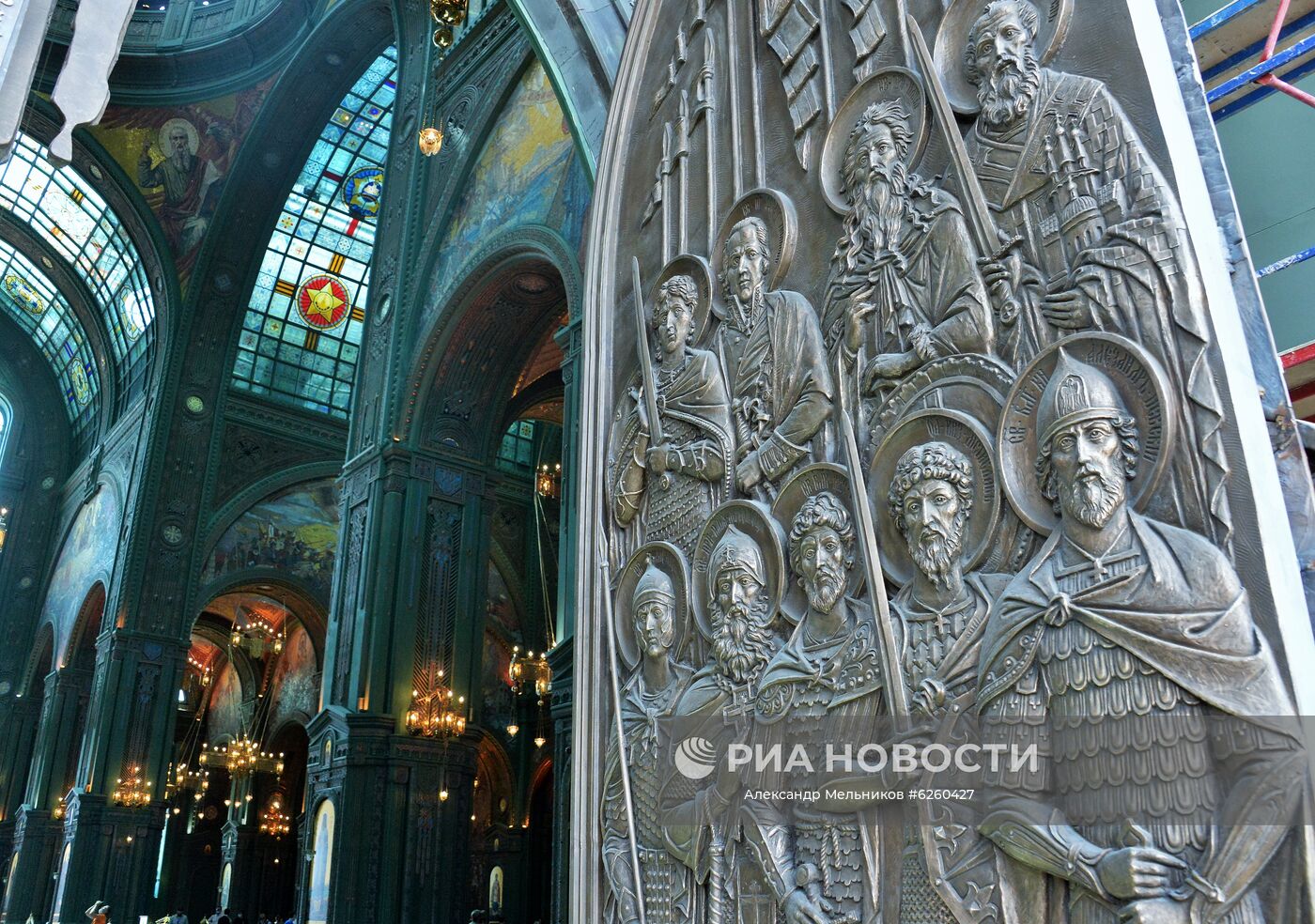Интерьер Главного храма Вооруженных сил РФ в парке "Патриот". Место: Россия, Московская область. Автор: Александр Мельников/РИА Новости. Послы иностранных государств посетили Главный храм ВС РФ