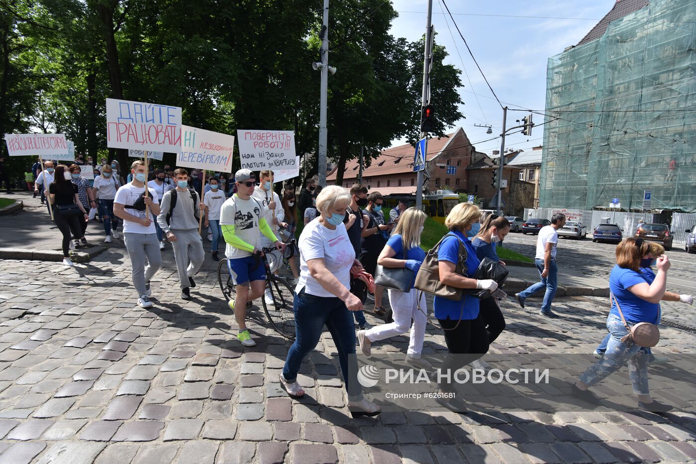 Акция протеста профсоюзов на Украине
