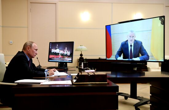 Президент РФ В. Путин встретился с губернатором Пензенской области И. Белозерцевым