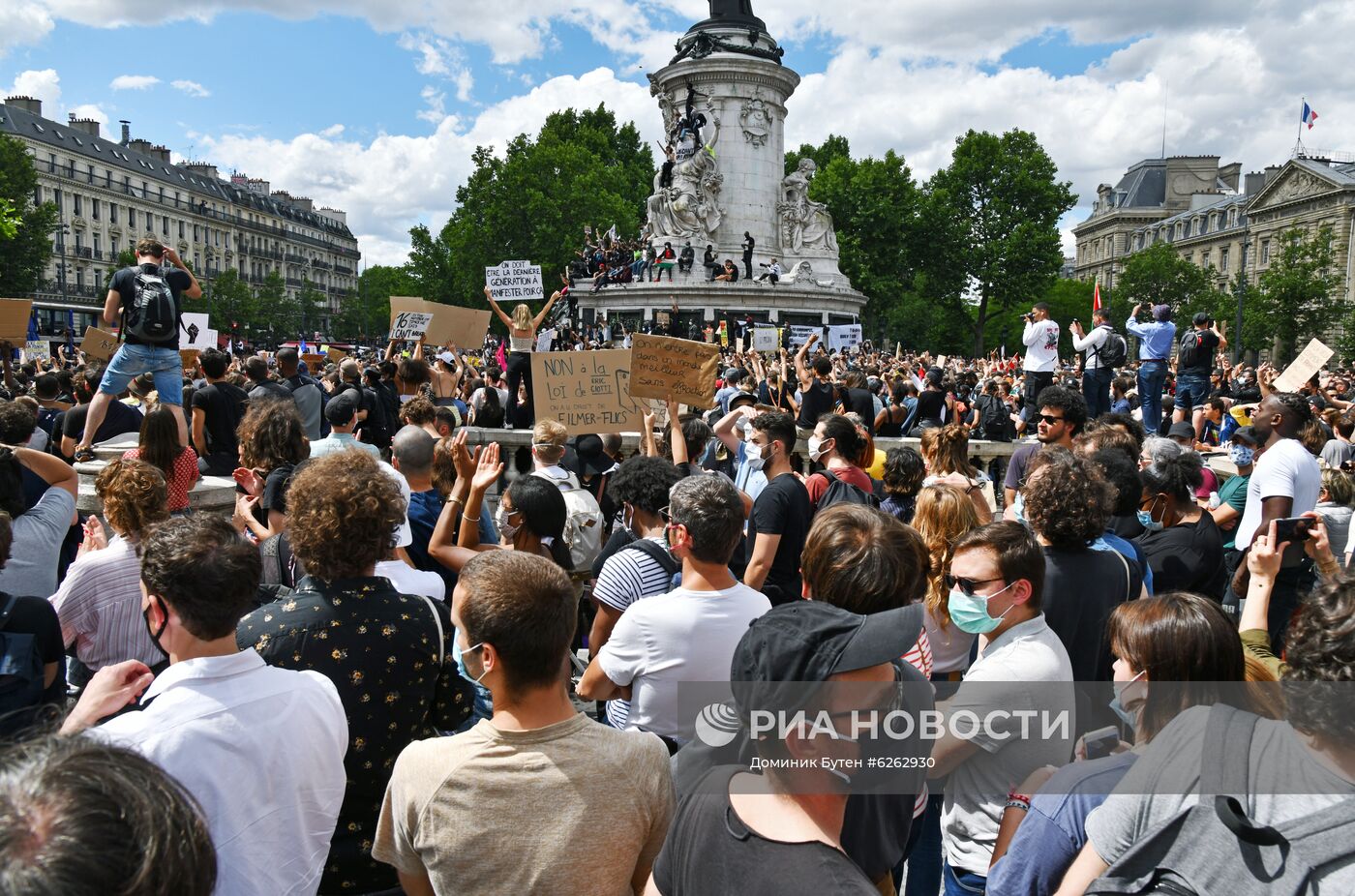 Протесты против действий полиции в отношении темнокожих во Франции