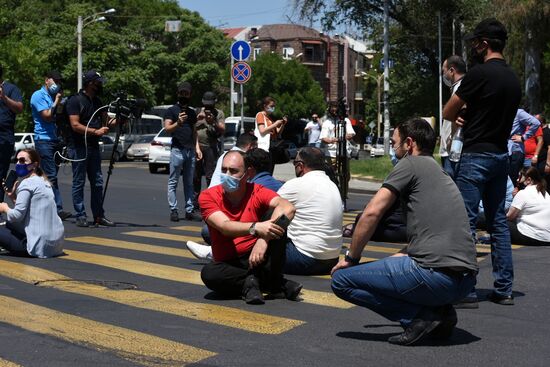 Акция в поддержку депутата и предпринимателя Г. Царукяна в Ереване