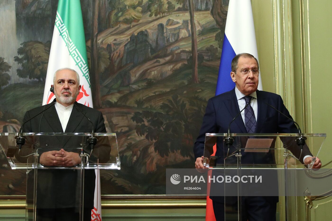 Встреча глав МИД РФ и Ирана С. Лаврова и Д. Зарифа