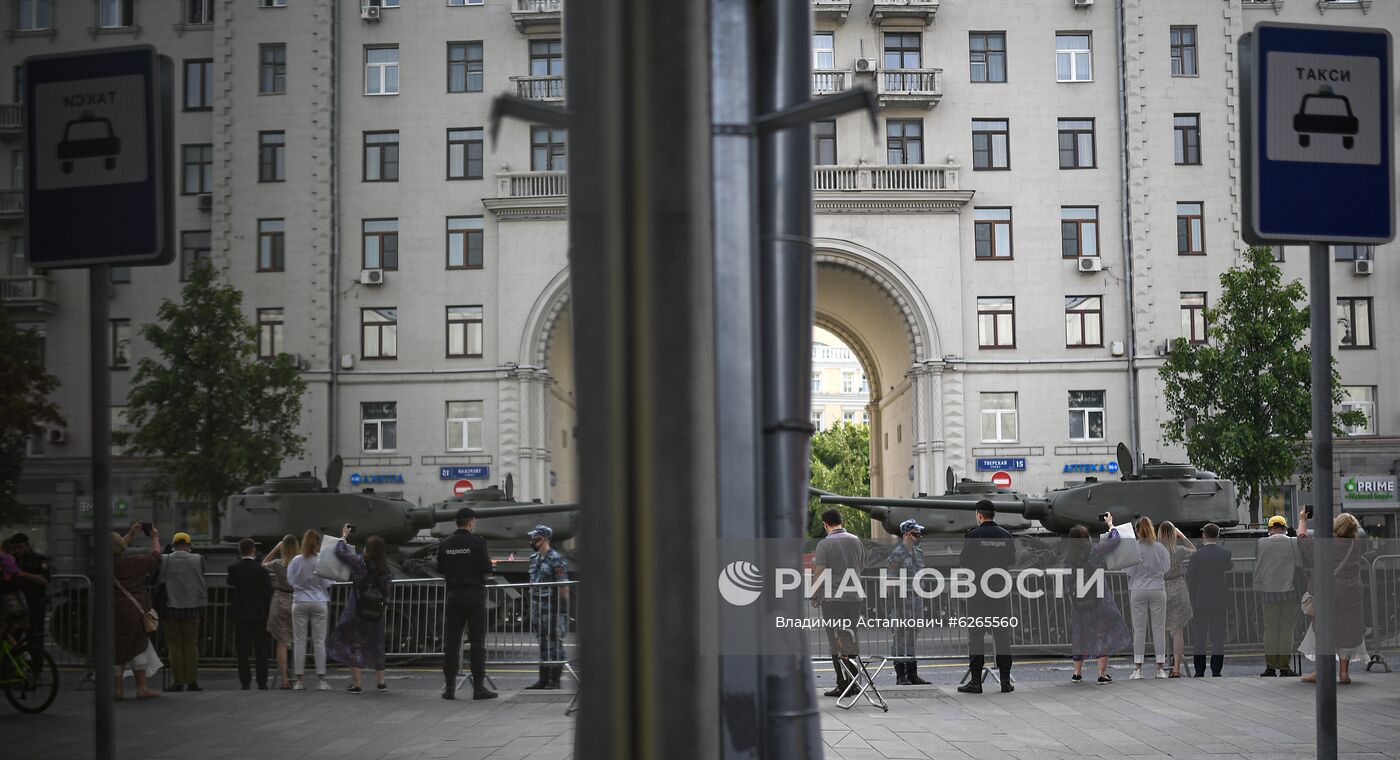 Ночная репетиция парада Победы в Москве