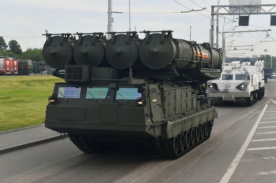 Ночная репетиция парада Победы в Москве