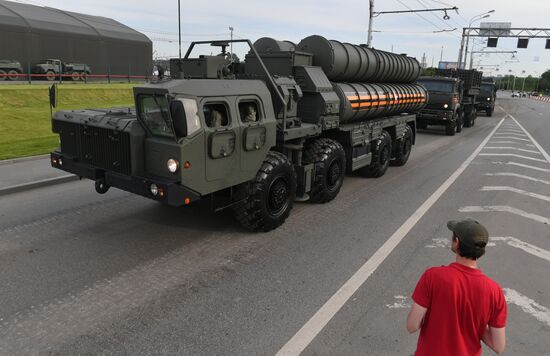 Ночная репетиция парада Победы в Москве