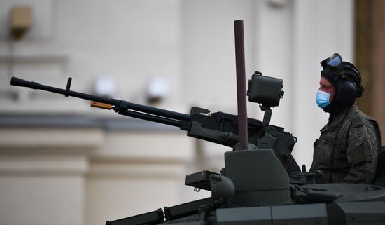 Ночная репетиция парада Победы в Москве 