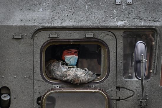 Ночная репетиция парада Победы в Москве