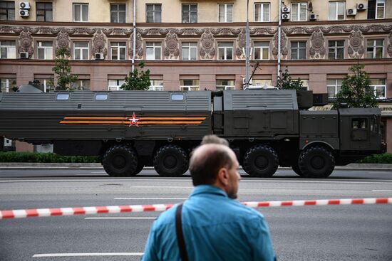 Ночная репетиция парада Победы в Москве