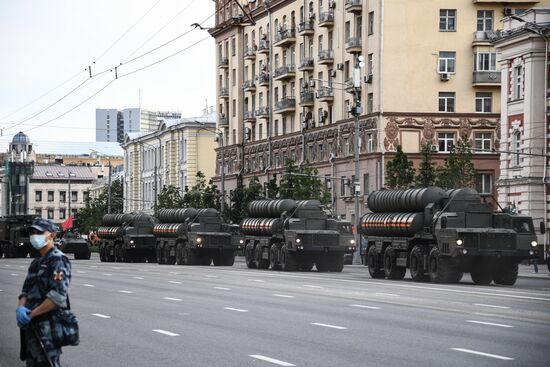 Ночная репетиция парада Победы в Москве