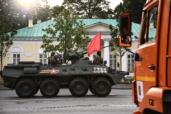 Ночная репетиция парада Победы в Москве