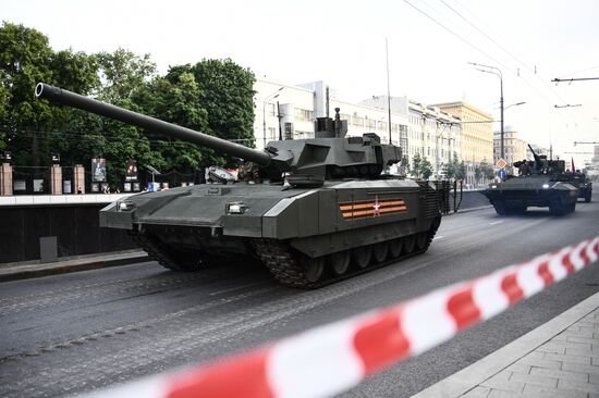 Ночная репетиция парада Победы в Москве