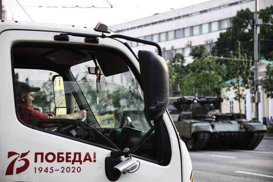 Ночная репетиция парада Победы в Москве