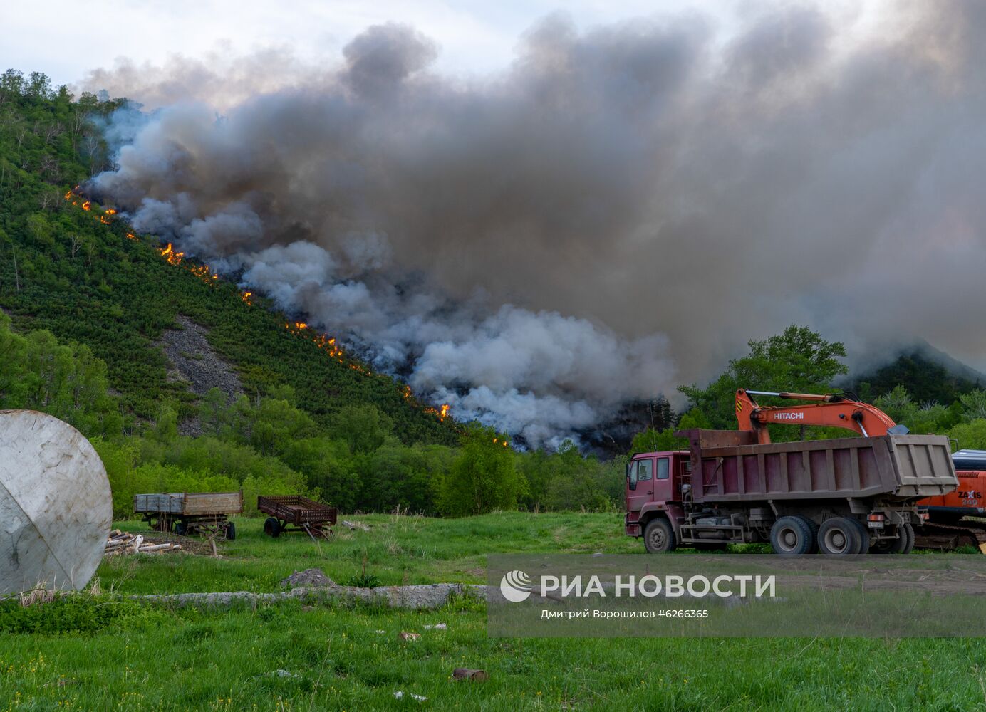 Лесные пожары на Камчатке