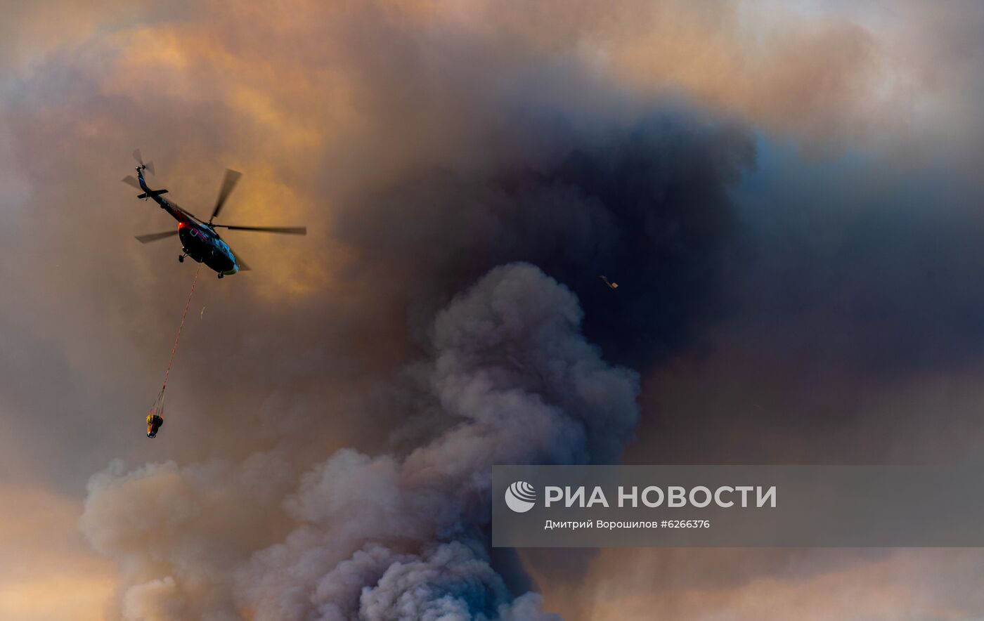 Лесные пожары на Камчатке