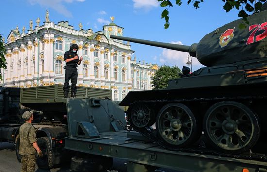 Репетиция парада Победы в городах России