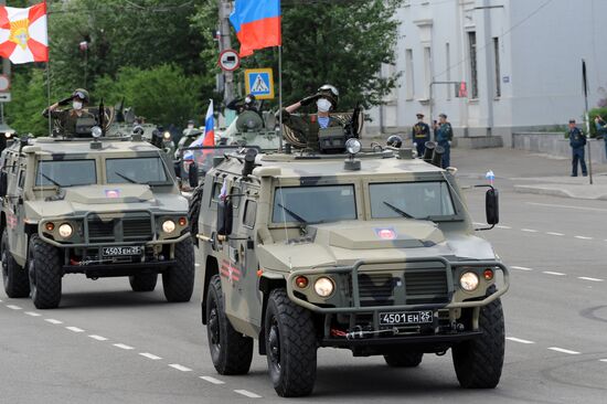 Генеральная репетиция парада Победы в городах России