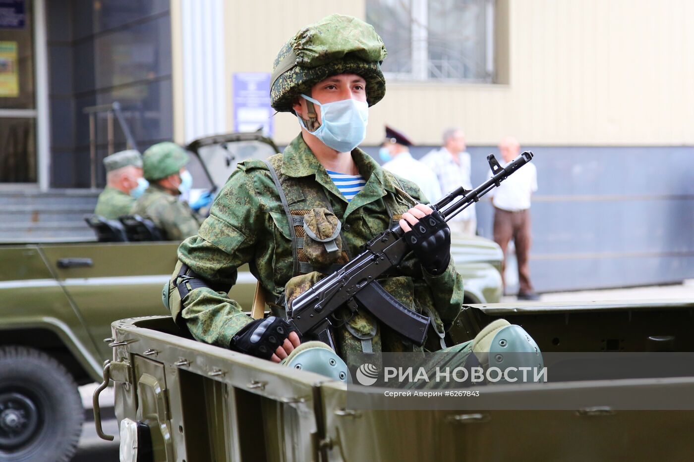 Репетиция парада Победы в Донецке