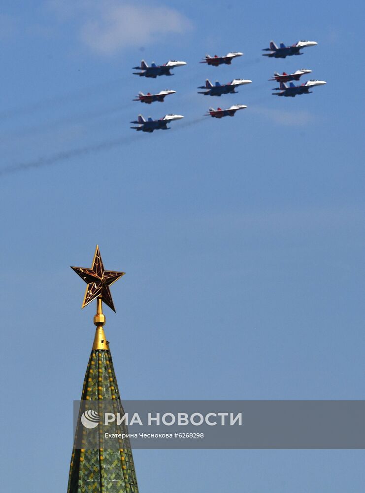 Генеральная репетиция парада Победы в Москве