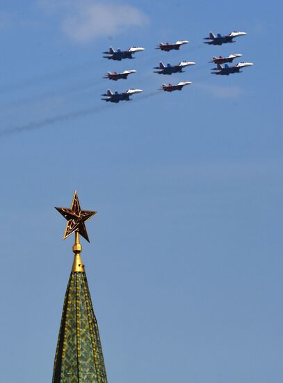 Генеральная репетиция парада Победы в Москве
