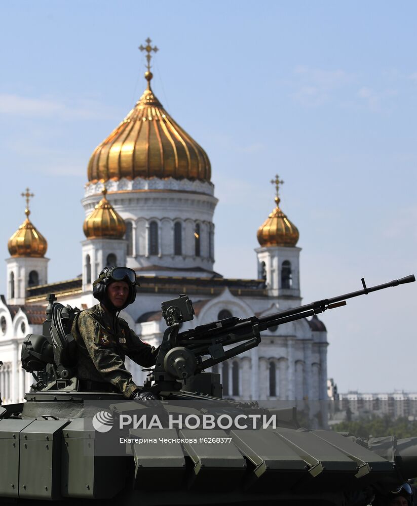 Генеральная репетиция парада Победы в Москве