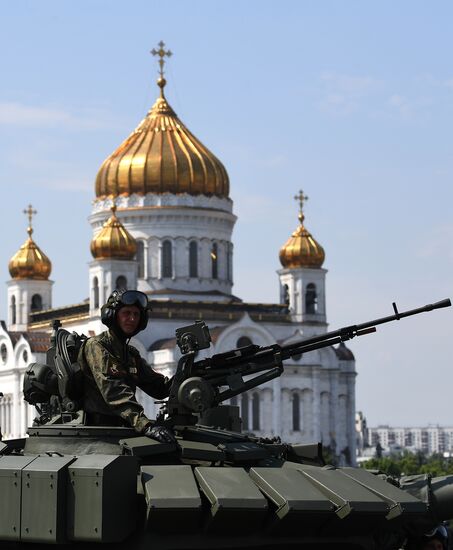 Генеральная репетиция парада Победы в Москве