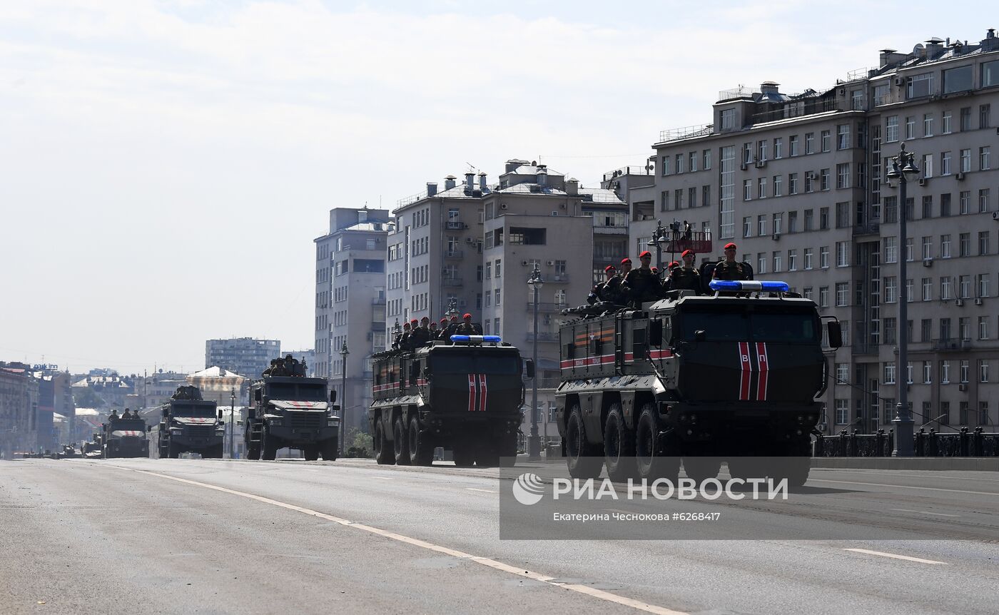Генеральная репетиция парада Победы в Москве