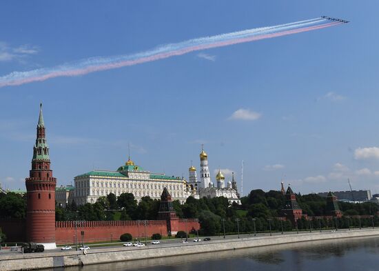 Генеральная репетиция парада Победы в Москве