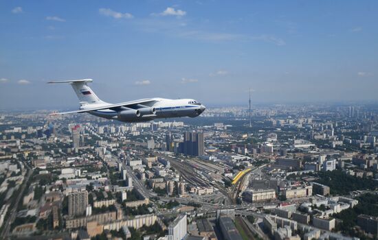 Генеральная репетиция парада Победы в Москве
