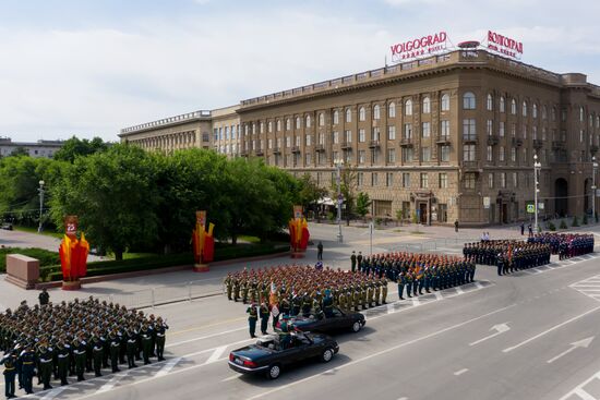 Генеральная репетиция парада Победы в городах России