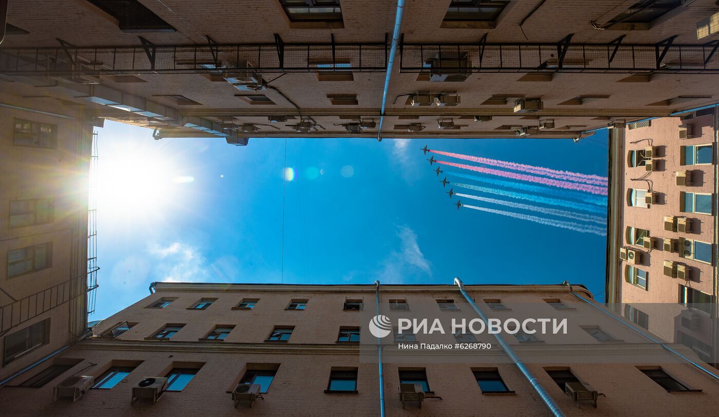 Генеральная репетиция парада Победы в Москве
