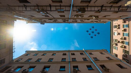 Генеральная репетиция парада Победы в Москве