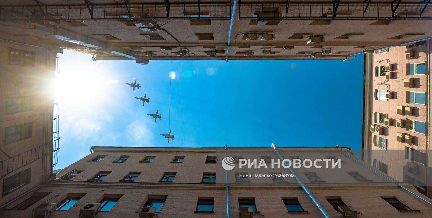 Генеральная репетиция парада Победы в Москве