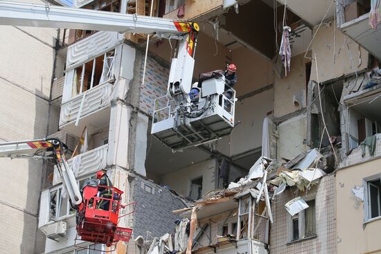 Взрыв газа в жилом доме в Киеве